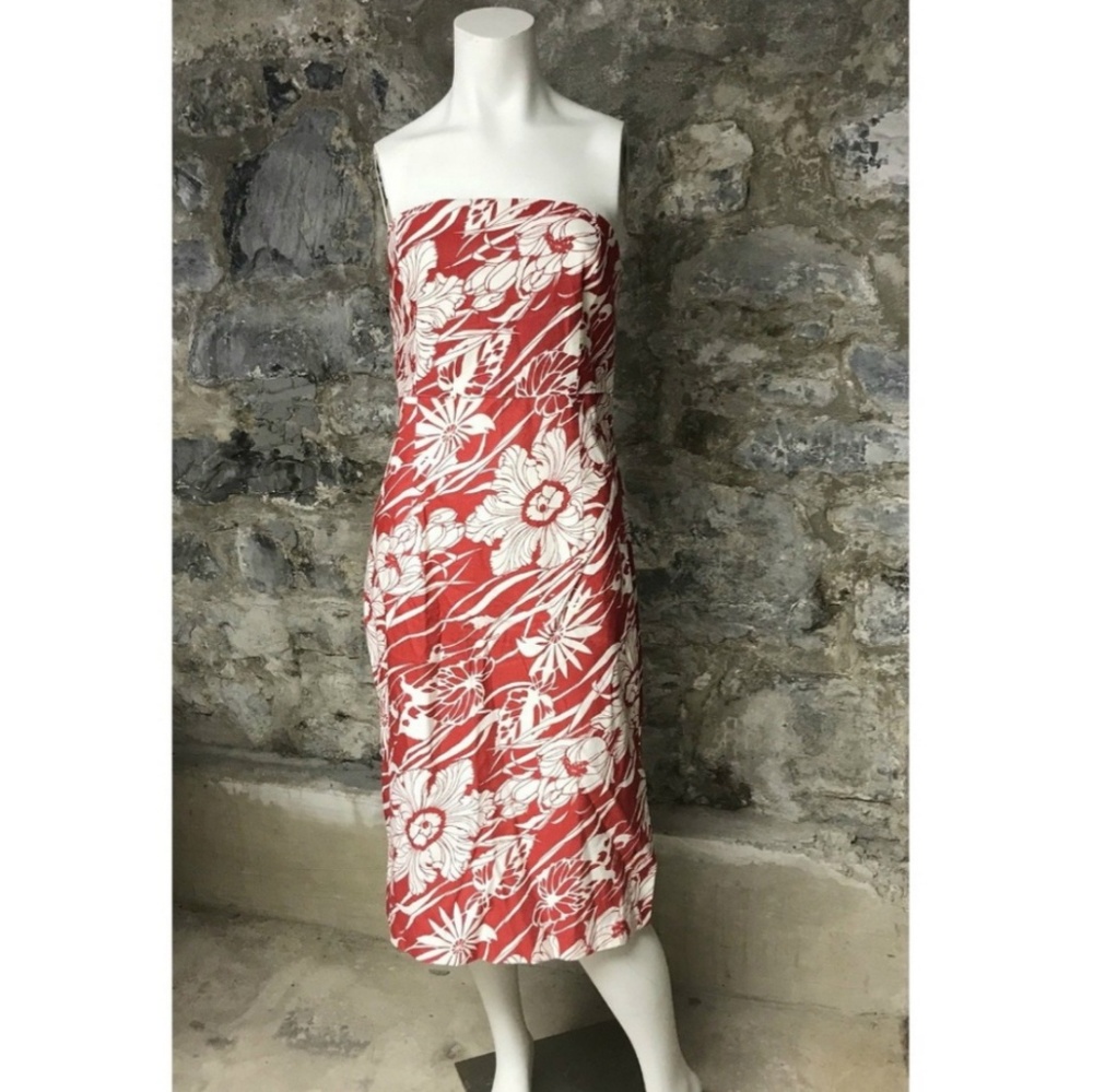 Express Dress Womens 13/14 Red White Sleeveless